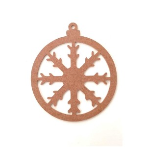 Çerçeveli Kar Tanesi / Yılbaşı Süsü 6 Mm Ham Mdf 30 Cm