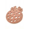 Kurdela Ve Yıldız Desenli Yılbaşı Süsü / Yılbaşı Modeli Boyanabilir 6 Mm Ham Mdf 30 cm