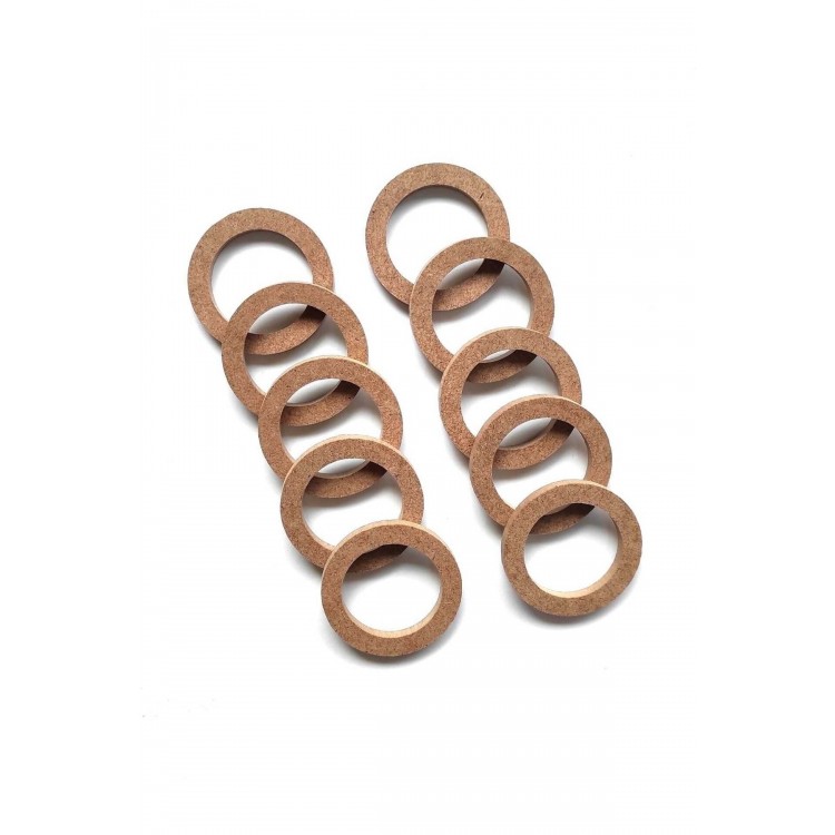 10'lu Ahşap Mdf Hobi Halka 5,5 Cm Mini Kasnak