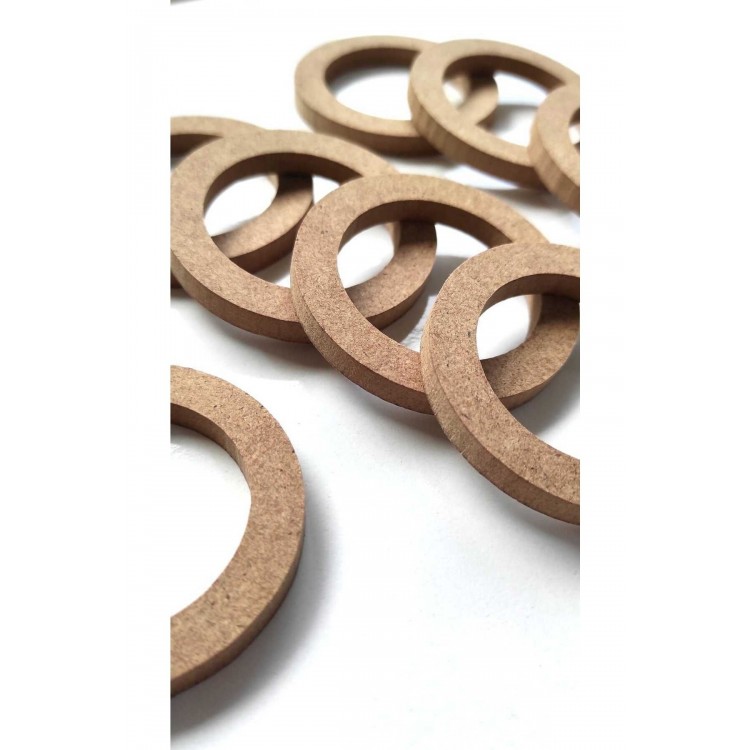 10'lu Ahşap Mdf Hobi Halka 5,5 Cm Mini Kasnak