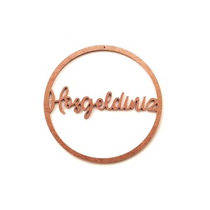 Hoşgeldiniz Kapı Süsü / Ham Mdf Kapı Süsü Kasnak 30 Cm