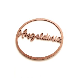 Hoşgeldiniz Kapı Süsü / Ham Mdf Kapı Süsü Kasnak 30 Cm