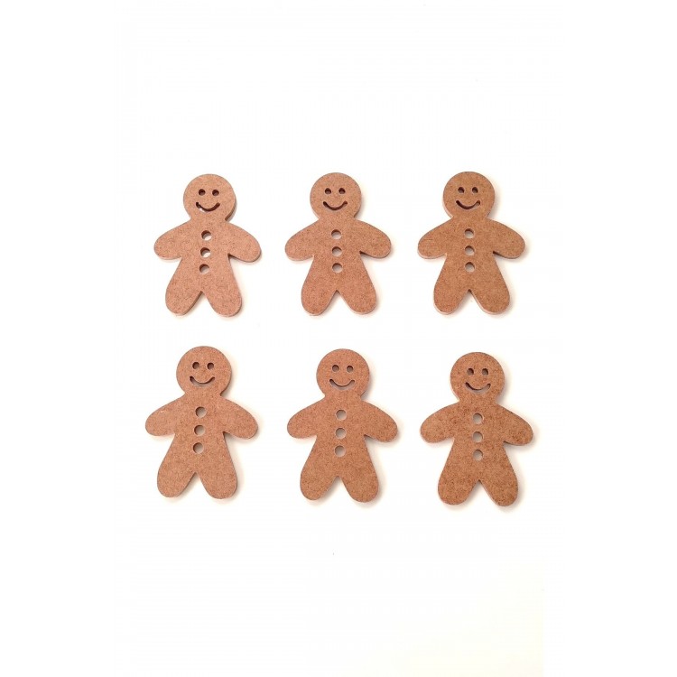 6 Lı Mini Ayıcık / Çocuk Odası Boyanabilir Ham Mdf Obje