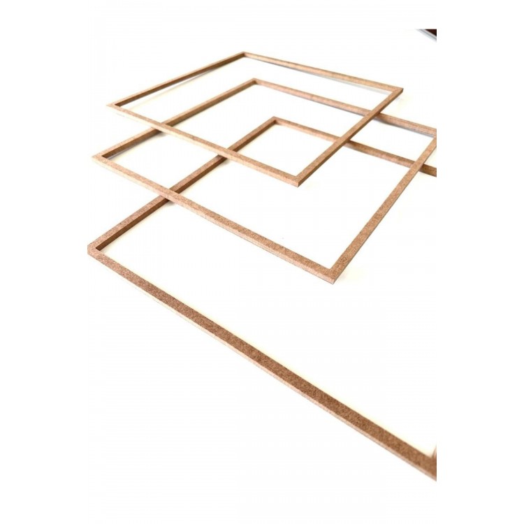 3'lü kare makrome kasnak / düş kapanı / tepsi halkası 20 cm