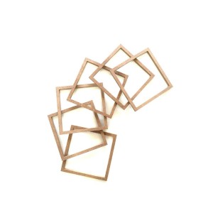 6'lı kare makrome kasnak / düş kapanı / tepsi vazo kalemlik halkası 12 cm