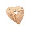 8'li Kalp Kasnak Seti / Ham Mdf Kalpli Düş Kapanı / Makrome Kasnak 30 Cm