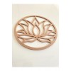 Lotus Çiçeği Desenli Ahşap Kasnak / 6 mm Ham Mdf Boyanabilir Lotus 30 Cm