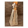 Piramit Bambu Çubuk Fener / Mumluk Şamdan 38 cm