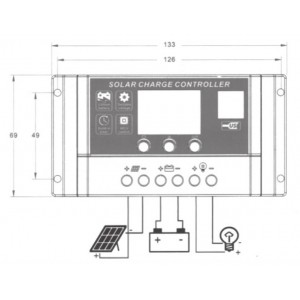 Mexxsun 10 Amper 12/24 Volt  PWM Şarj Kontrol Cihazı (AT10)
