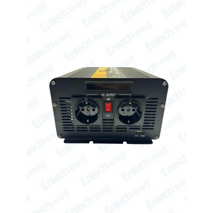 24 V Volt 1800 W Watt Modifiye Sinus İnverter İnvertör 24-220 V Çevirici Dönüştürücü Dijital Ekranlı