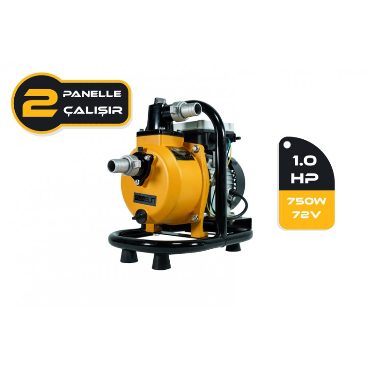 Mexxsun 72 V Volt 1 Hp 750 W Watt 0,75 kW DC Yüzey Üstü Santrifüj Solar Su Pompası 6 Ton