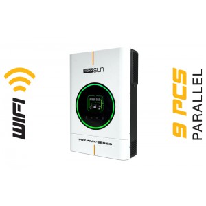 Mexxsun 48 V Volt 6000 W Watt 6 kW MPPT Tam Sınus Akıllı HİBRİT Dahili WİFİ İnverter 220 Volt Çevirici İnvertör