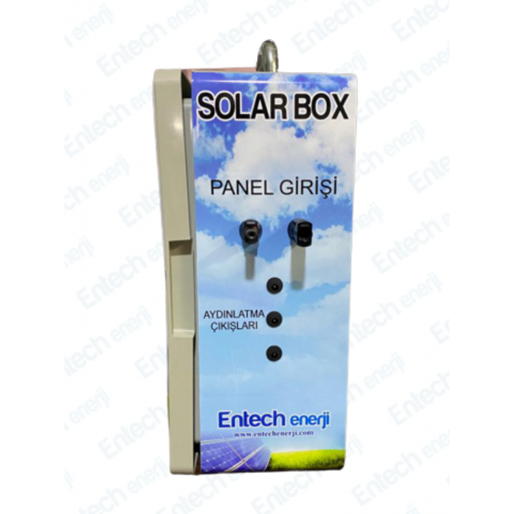 Entech Enerji Solar Box Güneş Enerjili Aydınlatma ve Telefon Şarjı Seti Hazır Solar Paket Sistem