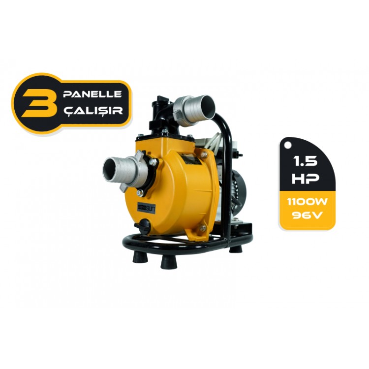 Mexxsun 96 V Volt 1.5 Hp 1100 W Watt 1.1 kW DC Yüzey Üstü Santrifüj Solar Su Pompası 20 Ton