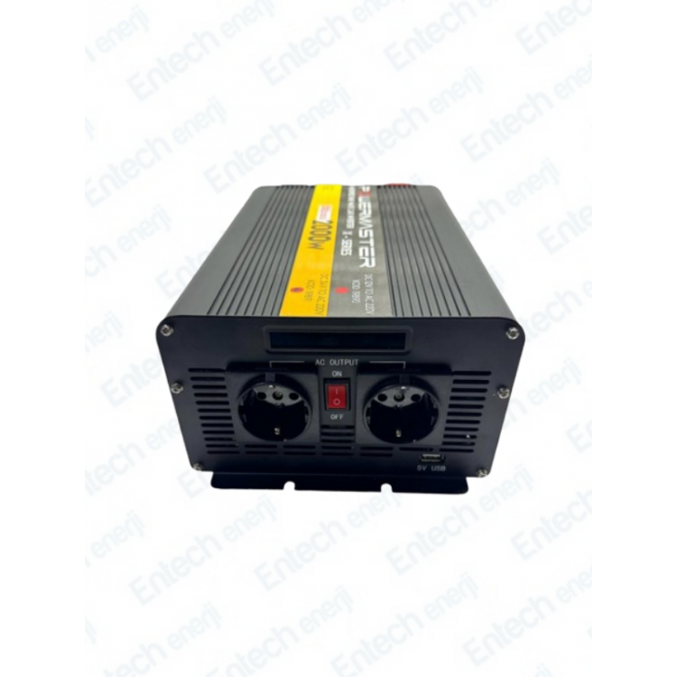 24 V Volt 2000 W Watt Modifiye Sinus İnverter İnvertör 24-220 V Çevirici Dönüştürücü Dijital Ekranlı