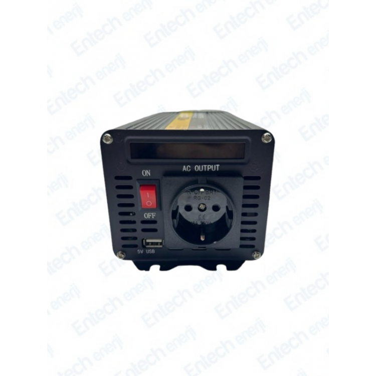 24 V Volt 1200 W Watt Modifiye Sinus İnverter İnvertör 24-220 V Çevirici Dönüştürücü Dijital Ekranlı