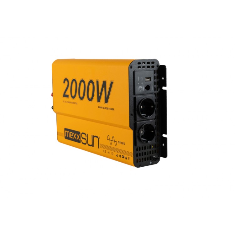 Mexxsun 12 V Volt 2000 W Watt 2 kW Tam Saf Sinüs İnverter İnvertör 220 Çevirici