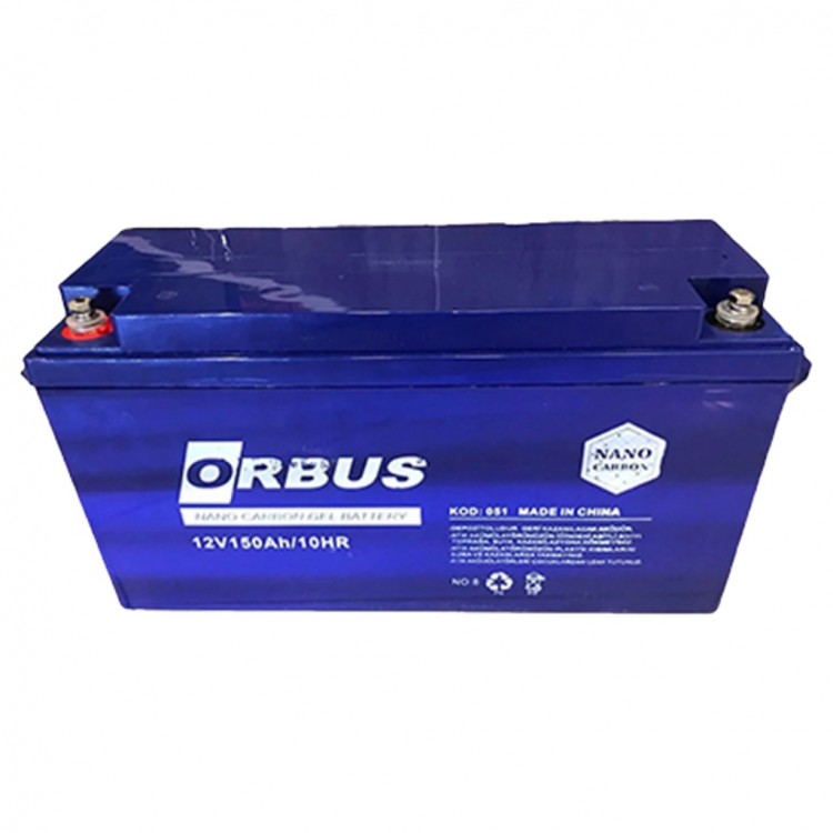 Orbus 12 Volt 150 Amper Nano Karbon Solar Jel Akü
