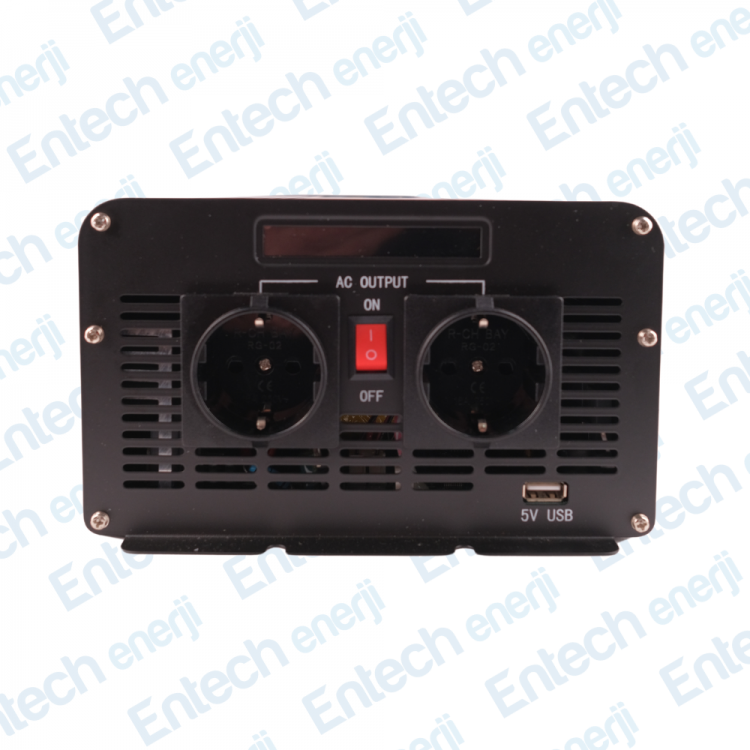 Entex 12 V Volt 3kW 3000 W Watt Modifiye Sinus İnverter 220 Çevirici İnvertör Dijital Ekranlı Dönüştürücü
