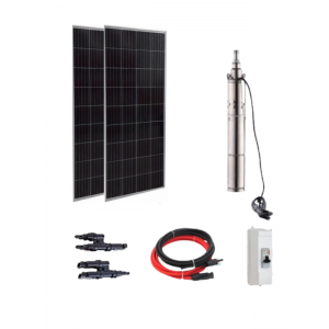 12 V Volt 410 W Watt Güneş Enerjili DC Dalgıç Pompa Set Solar Sulama Paket Sistem