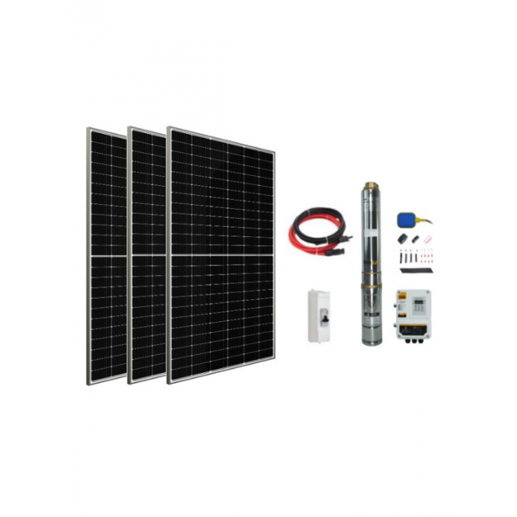 110 V Volt 1365 W Watt Güneş Enerjili DC Dalgıç Pompa Set Solar Sulama Paket Sistem