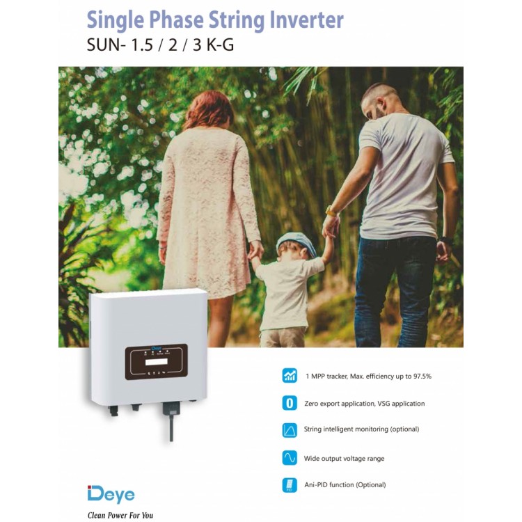 Deye 3 kW Monofaze Ongrid İnverter
