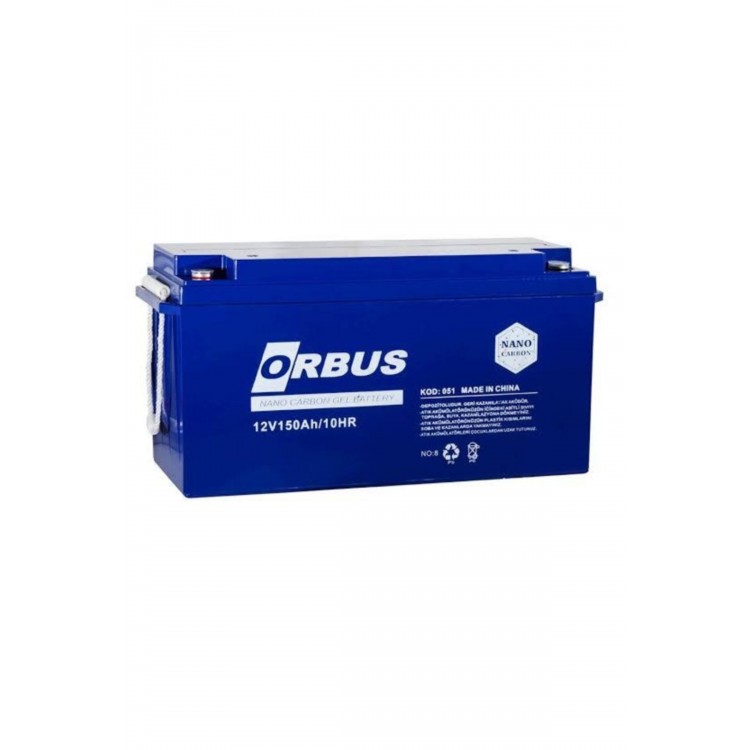 Orbus 12 Volt 150 Amper Nano Karbon Solar Jel Akü