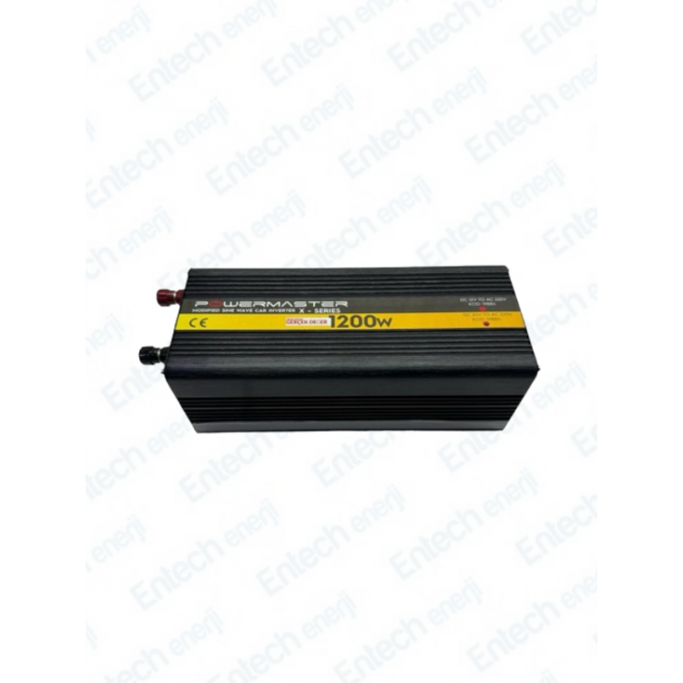 24 V Volt 1200 W Watt Modifiye Sinus İnverter İnvertör 24-220 V Çevirici Dönüştürücü Dijital Ekranlı