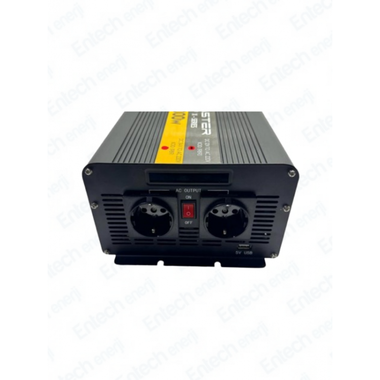 12V Volt 2.5kW 2500W Watt Modifiye Sinus İnverter 220 Çevirici İnvertör Dijital Ekranlı Dönüştürücü