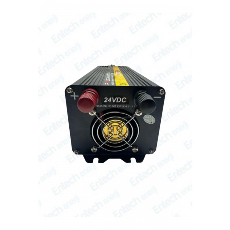 24 V Volt 1500 W Watt Modifiye Sinus İnverter İnvertör 24-220 V Çevirici Dönüştürücü Dijital Ekranlı
