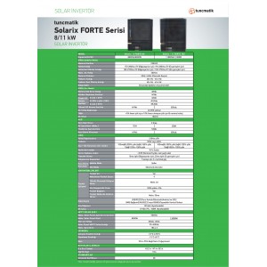 Tunçmatik Solarix Forte 8 kW 80 A MPPT 8000 Watt Tam Sinüs Akıllı İnverter