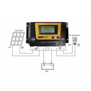 Mexxsun 60 Amper 12/24/48 Volt  PWM Şarj Kontrol Cihazı (VT-M 60A)
