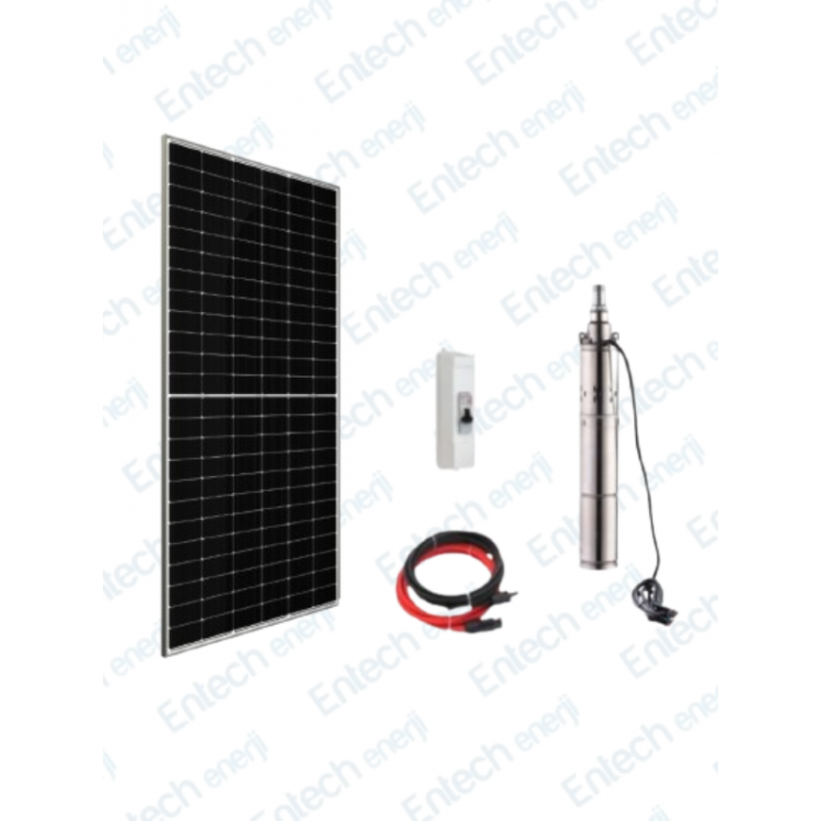 24 V Volt 540 W Watt Güneş Enerjili DC Dalgıç Pompa Set Solar Sulama Paket Sistem