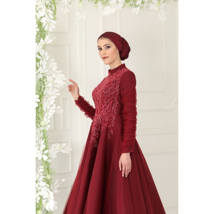 ALA ABİYE BORDO