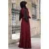 İPEK ELBİSE BORDO
