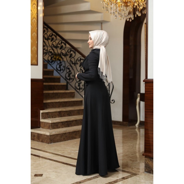 KARDELEN ELBİSE SİYAH