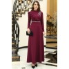 Elif Taşlı Elbise Mürdüm