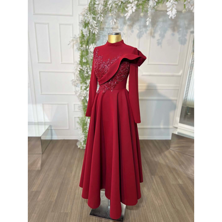 BUSE ABİYE BORDO