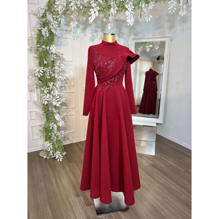 BUSE ABİYE BORDO