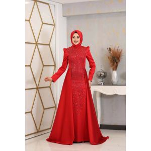Damla Abiye Kırmızı