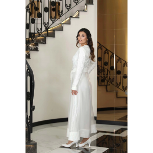 ORKİDE İKİLİ ABAYA TAKIM BEYAZ