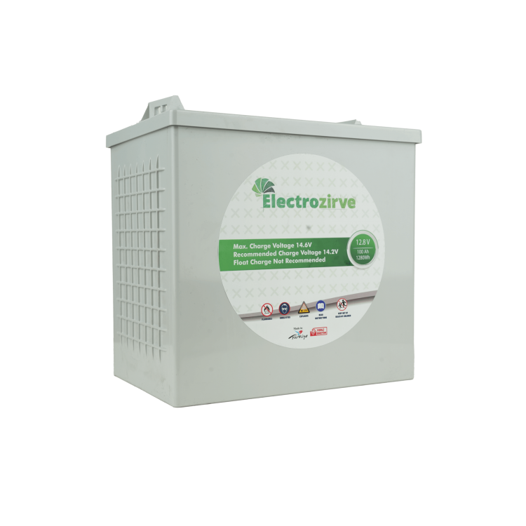 Electrozirve 12.8V 100Ah Lityum Akü (LifePO4)