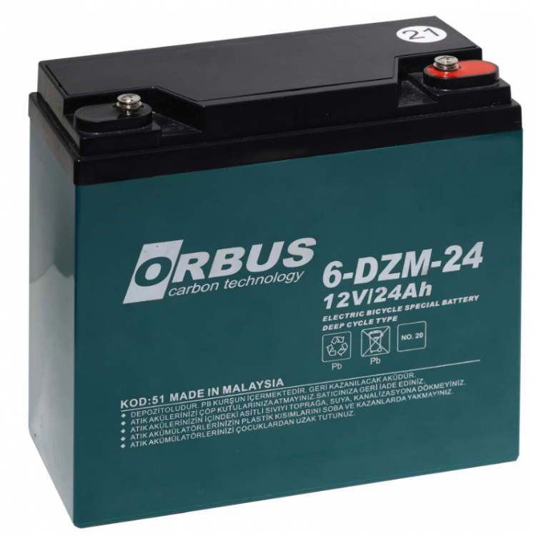 Orbus 12V 24Ah Amper Jel Akü