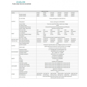 Exelon Tam Sinüs 3000W 24V İnverter