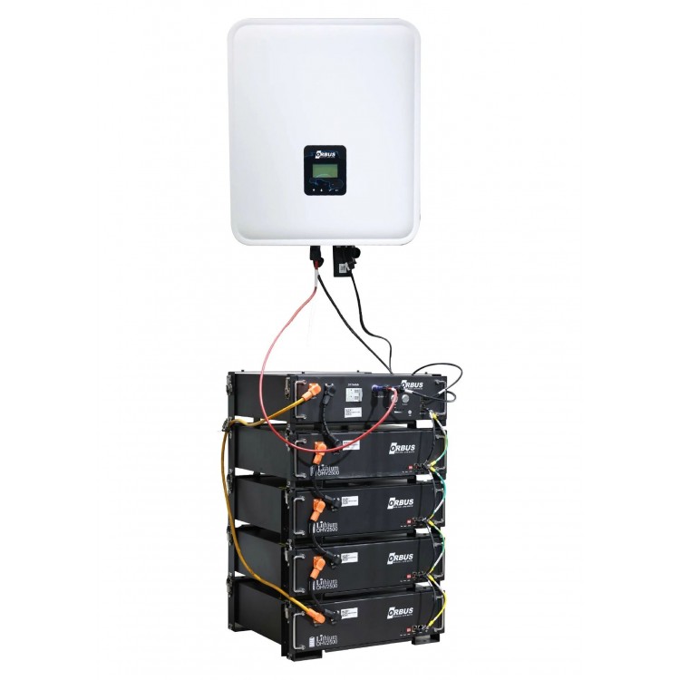Orbus 10 kW On Grid Hibrit İnverter ve 10 kW Lityum Akü Paketi