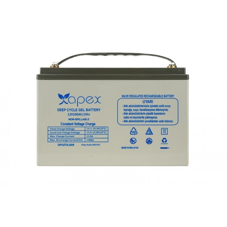 12V 100Ah Jel Akü Apex