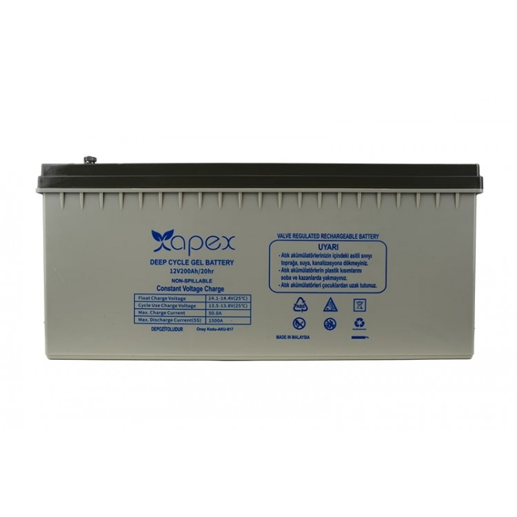 12V 200Ah Jel Akü Apex