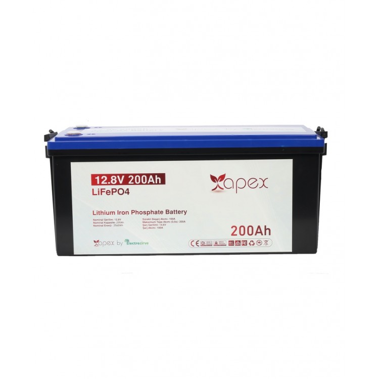 Apex 12.8V 200Ah Lityum Akü (LiFePO4)