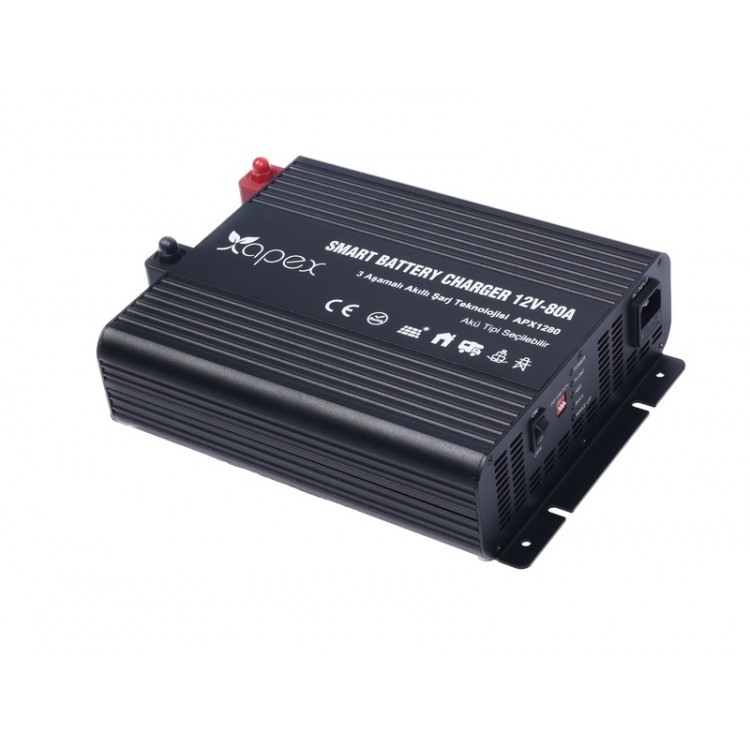APX1280 Apex 12V 80A Smart Akü Şarj Cihazı