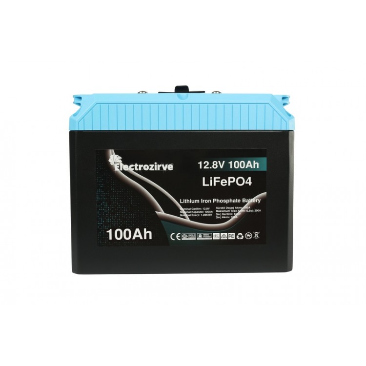 Electro Zirve 12.8V 100Ah Lityum Akü (LifePO4)
